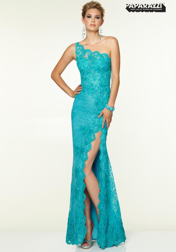 Mori Lee Lace Fitted Wedding Guest Dress 97112